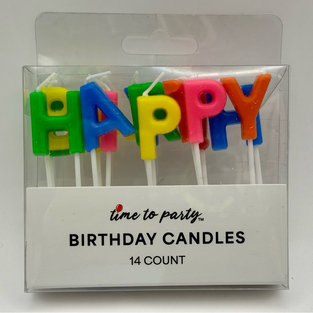 Colorful Happy Birthday Letters Candles - 3 Sets - Picture 2 of 5